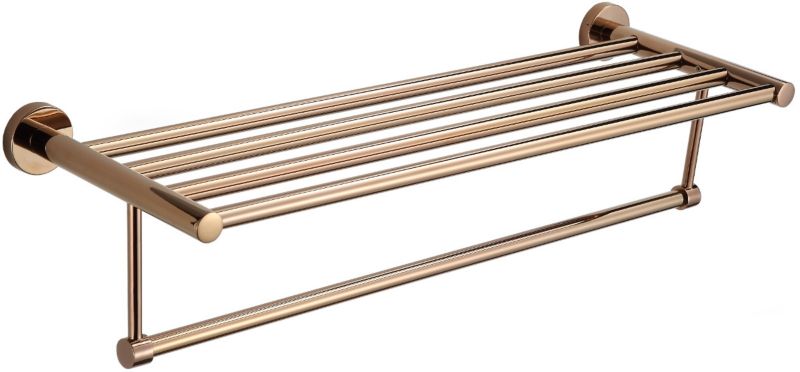 Mexen Remo håndklædehylde i rosa guld 60 cm, 5 stk.