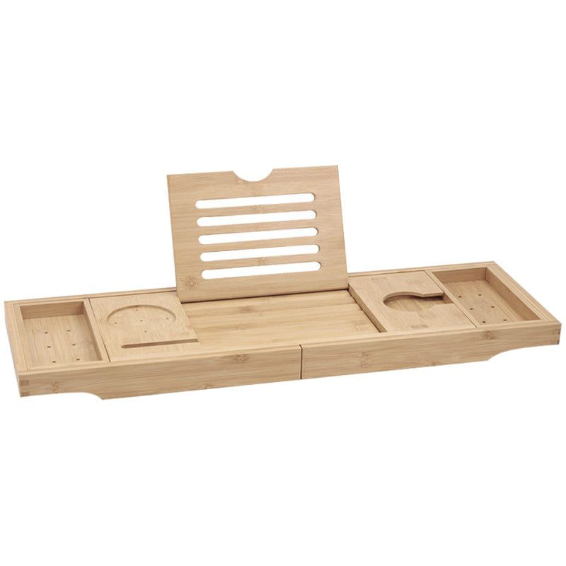 Mexen Bamboo badekarshylde i naturlig bambus 70-105 cm, 1 stk.