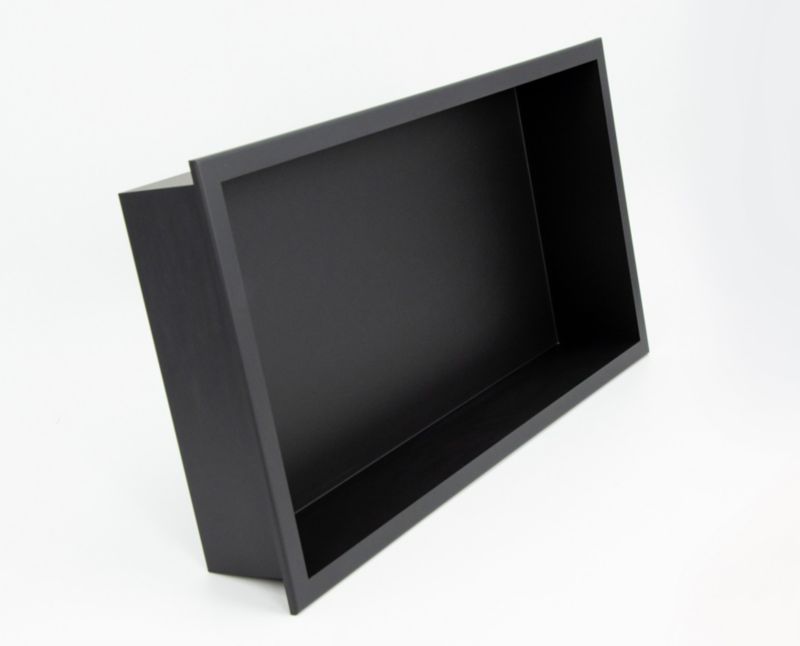 Indbygningshylde Wall-Box One 60x30x7 cm Sort
