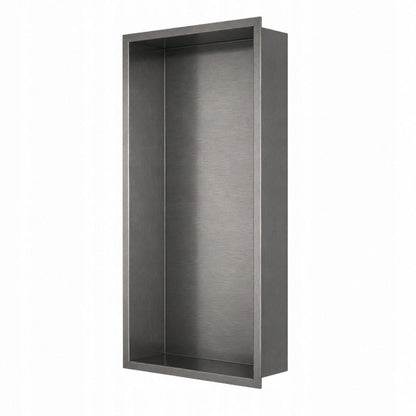 Nichehylde i Rustfrit Stål 60 x 30 x 10 cm Gun Gray Børstet