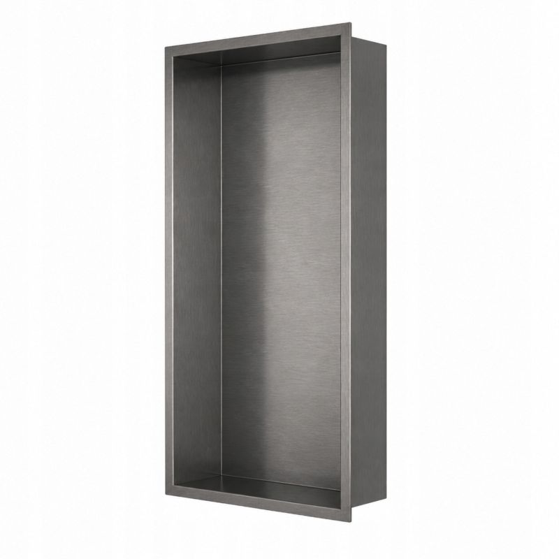 Nichehylde i Rustfrit Stål 60 x 30 x 10 cm Gun Gray Børstet
