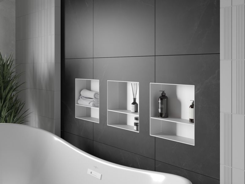 Indbygget hylde Mexen X-Wall-NR hvid 30 x 30 cm 1 stk.