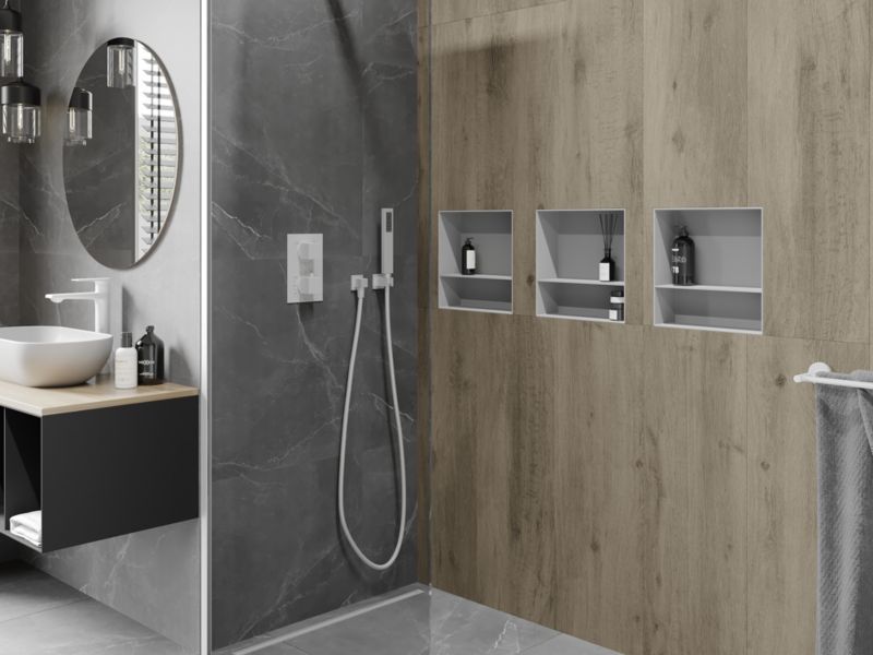 Indbygget hylde Mexen X-Wall-NR hvid 30 x 30 cm 1 stk.