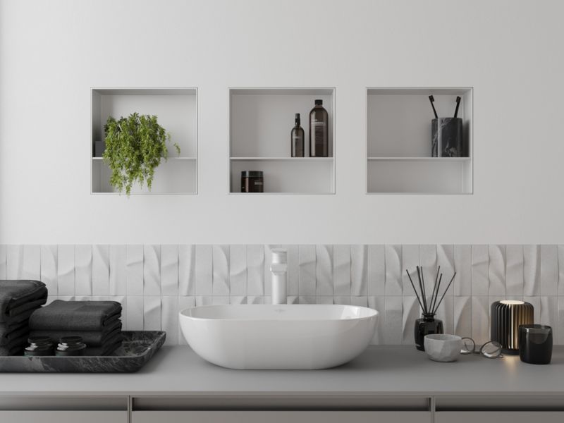 Indbygget hylde Mexen X-Wall-NR hvid 30 x 30 cm 1 stk.