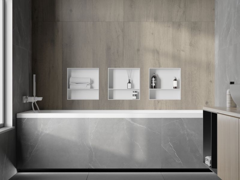 Indbygget hylde Mexen X-Wall-NR hvid 30 x 30 cm 1 stk.