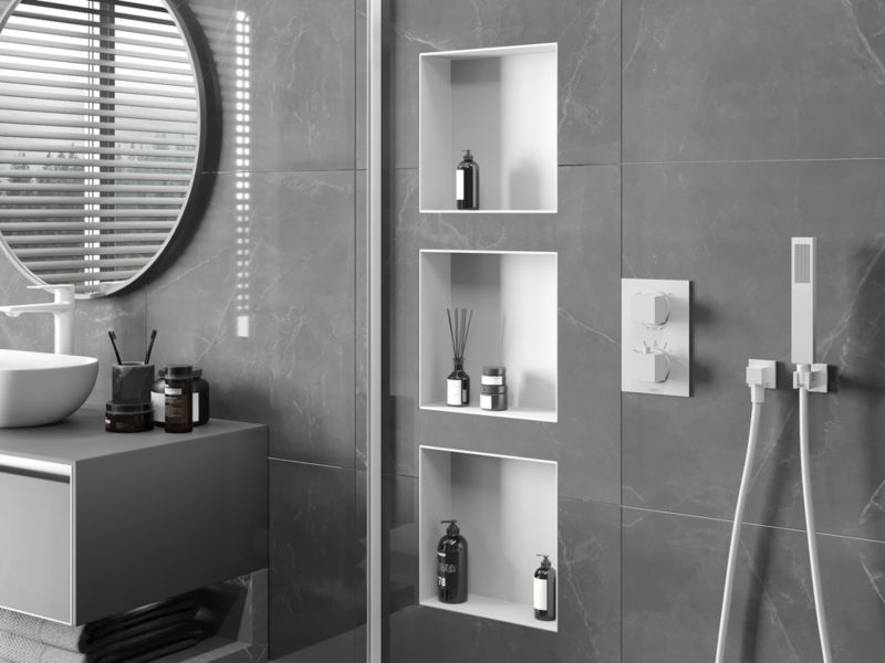 Indbygget hylde Mexen X-Wall-NR hvid 30 x 30 cm 1921303010 1 stk.