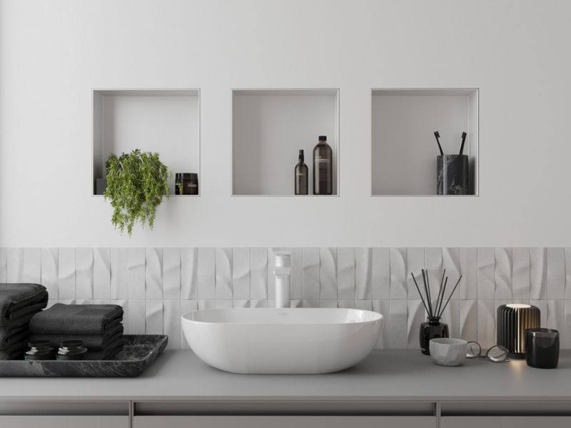 Indbygget hylde Mexen X-Wall-NR hvid 30 x 30 cm 1921303010 1 stk.