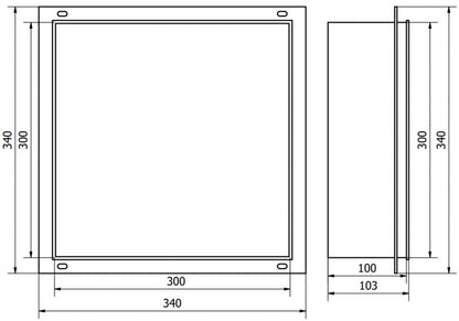 Indbygget hylde Mexen X-Wall-NR hvid 30 x 30 cm 1921303010 1 stk.