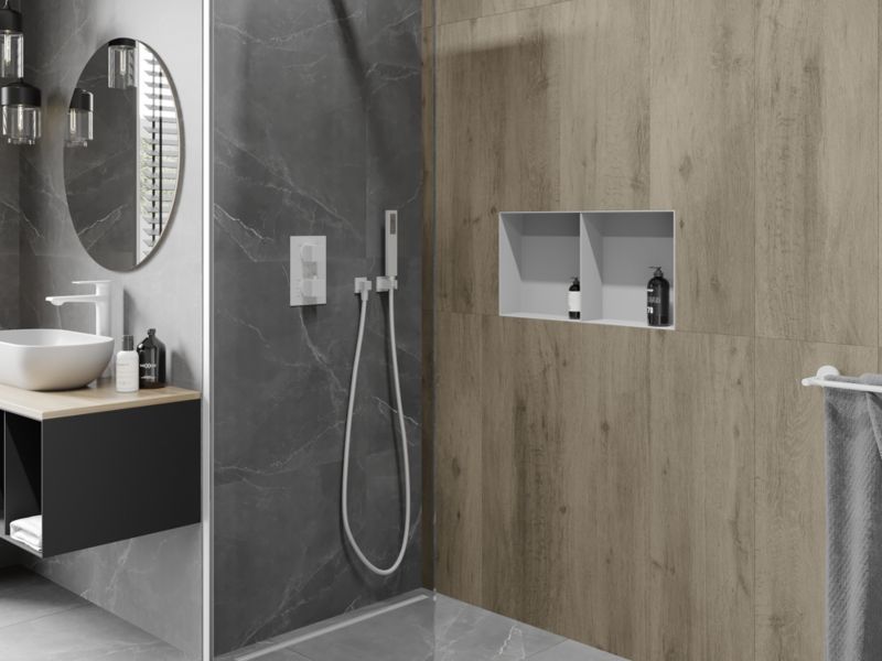 Indbygget hylde Mexen X-Wall-NR hvid 60 x 30 cm 1 stk.