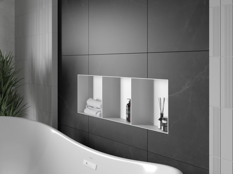 Indbygget hylde Mexen X-Wall-NR hvid 90 x 30 cm 1 stk.