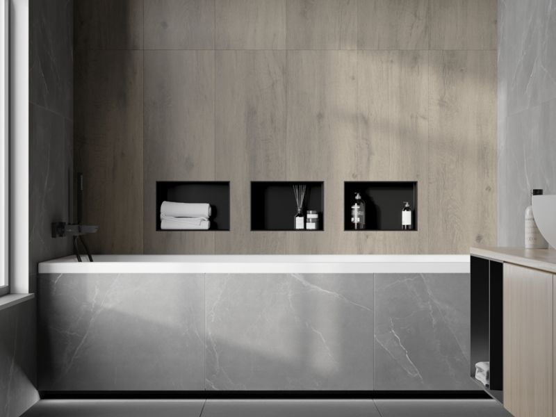 Indbygget hylde Mexen X-Wall-NR sort 30 x 20 cm 1 stk.