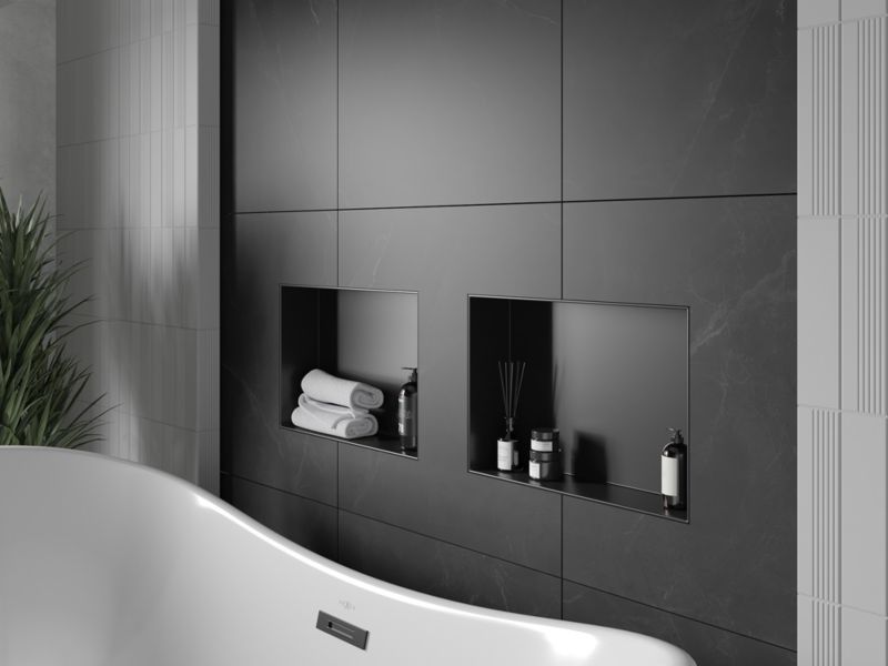 Indbygget hylde Mexen X-Wall-NR sort 45 x 30 cm 1 stk.