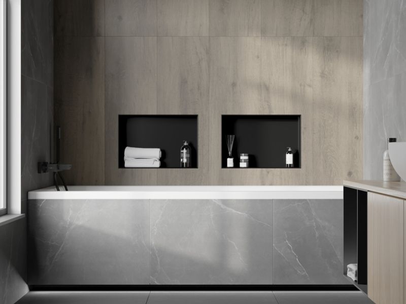 Indbygget hylde Mexen X-Wall-NR sort 45 x 30 cm 1 stk.
