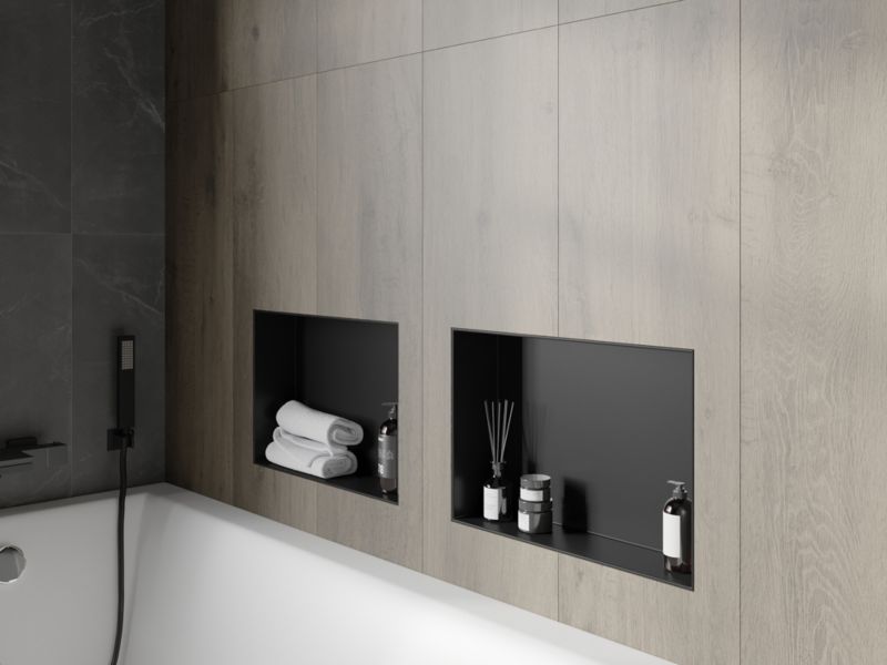 Indbygget hylde Mexen X-Wall-NR sort 45 x 30 cm 1 stk.