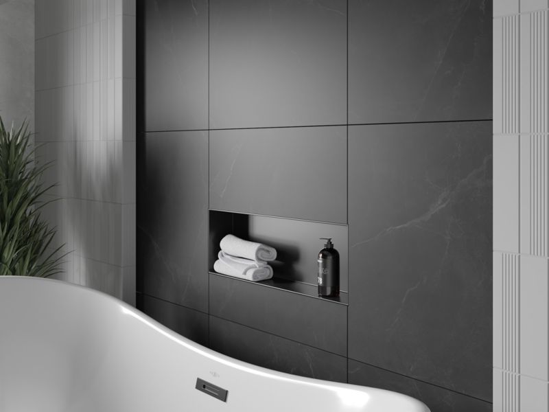 Indbygget hylde Mexen X-Wall-NR sort 60 x 20 cm, 1 stk.