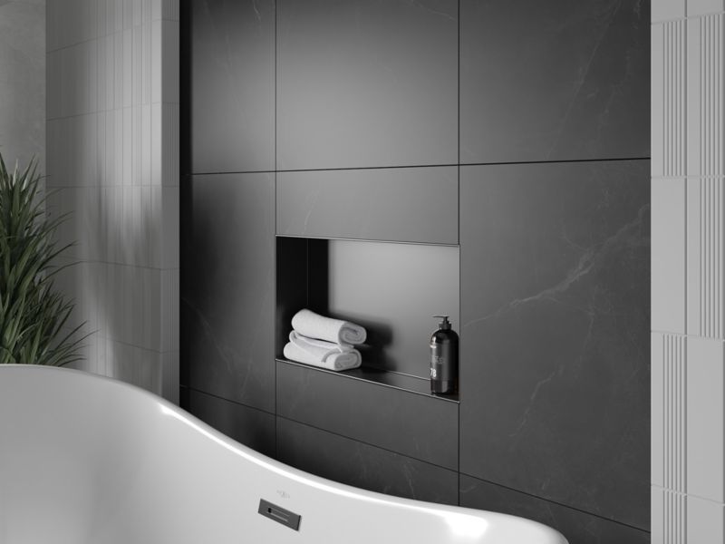 Indbygget hylde Mexen X-Wall-NR sort 60 x 30 cm 1 stk.