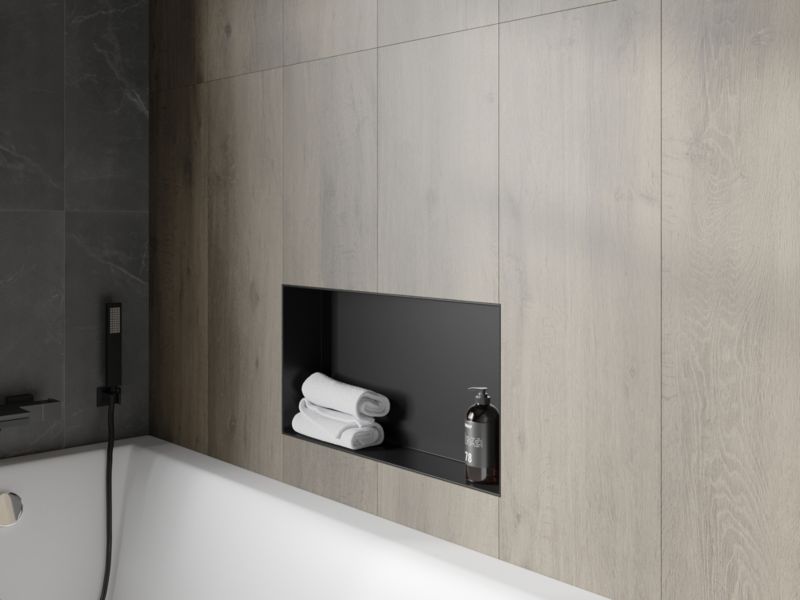 Indbygget hylde Mexen X-Wall-NR sort 60 x 30 cm 1 stk.