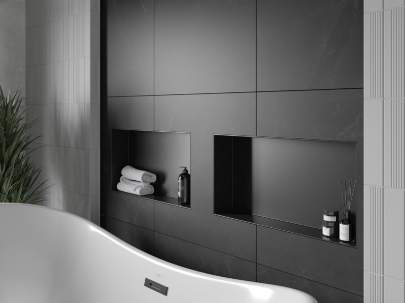 Indbygget hylde Mexen X-Wall-NR sort 60 x 30 cm 1 stk.