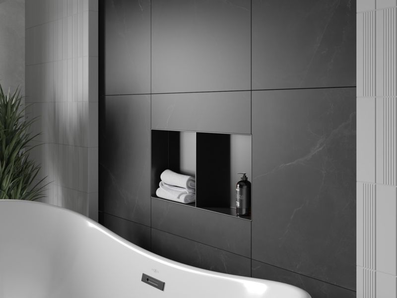 Indbygget hylde Mexen X-Wall-NR sort 60 x 30 cm 1 stk.