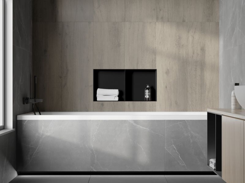 Indbygget hylde Mexen X-Wall-NR sort 60 x 30 cm 1 stk.