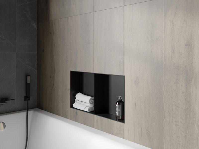 Indbygget hylde Mexen X-Wall-NR sort 60 x 30 cm 1 stk.