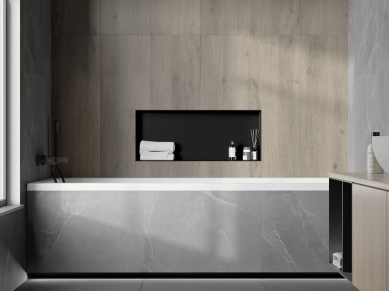 Indbygget hylde Mexen X-Wall-NR sort 75 x 30 cm 1 stk.