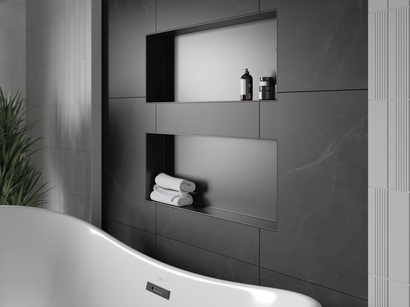 Indbygget hylde Mexen X-Wall-NR sort 75 x 30 cm 1 stk.