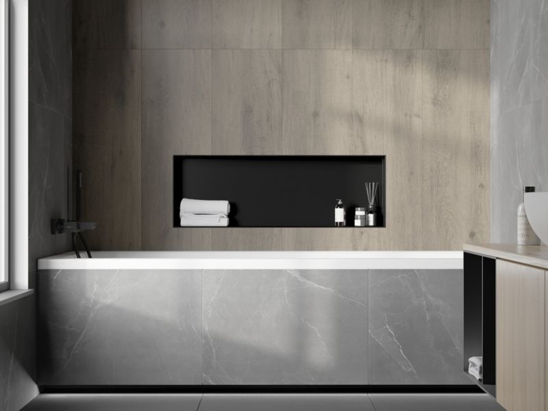 Indbygget hylde Mexen X-Wall-NR sort 90 x 30 cm 1 stk.