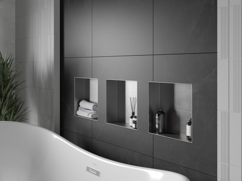 Indbygget hylde Mexen X-Wall-NR inox 30 x 30 cm 1 stk.