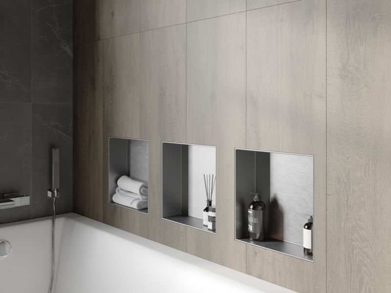 Indbygget hylde Mexen X-Wall-NR inox 30 x 30 cm 1 stk.