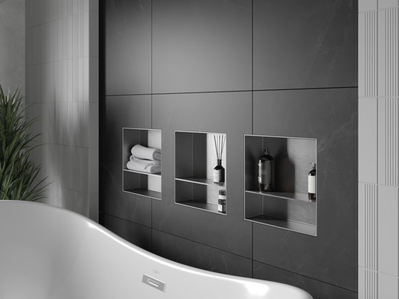 Indbygget hylde Mexen X-Wall-NR inox 30 x 30 cm 1 stk.