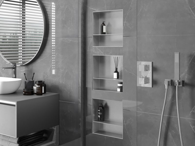 Indbygget hylde Mexen X-Wall-NR inox 30 x 30 cm 1 stk.