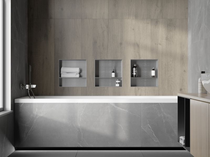 Indbygget hylde Mexen X-Wall-NR inox 30 x 30 cm 1 stk.