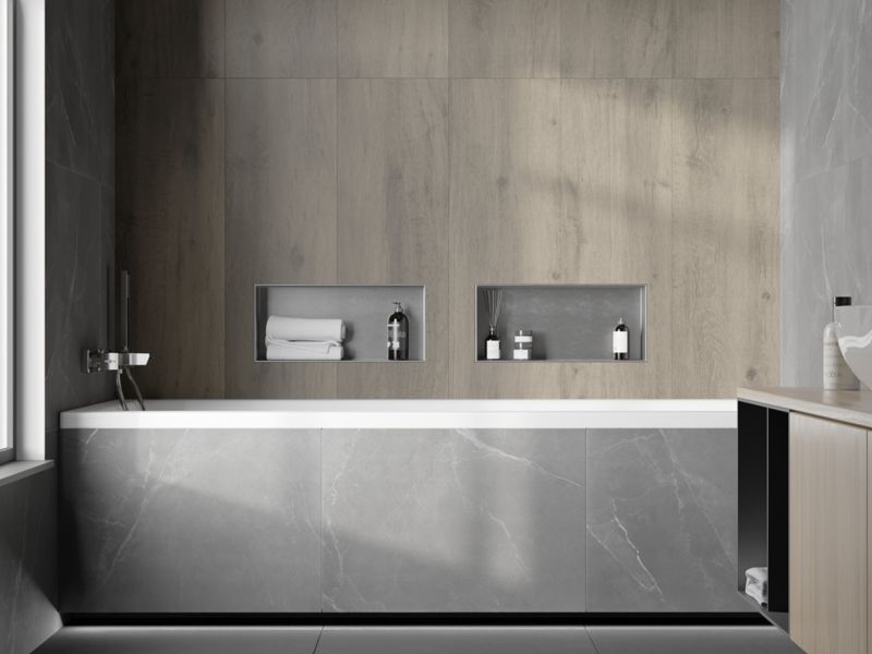 Indbygget hylde Mexen X-Wall-NR inox 45 x 20 cm, 1 stk.