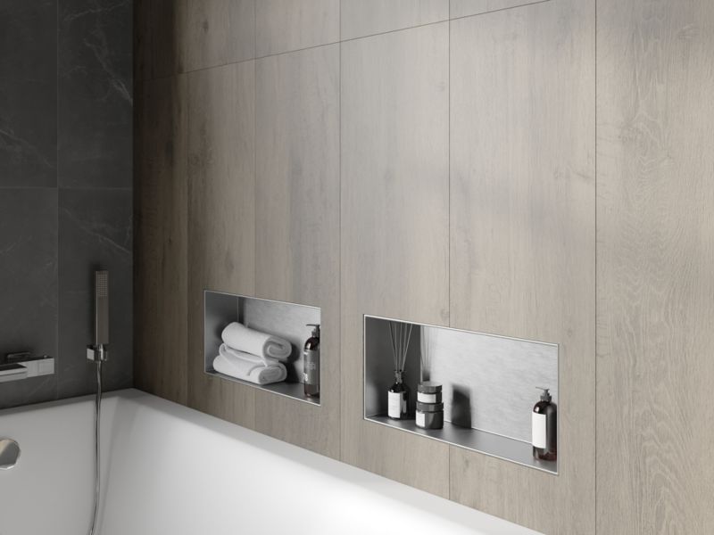 Indbygget hylde Mexen X-Wall-NR inox 45 x 20 cm, 1 stk.