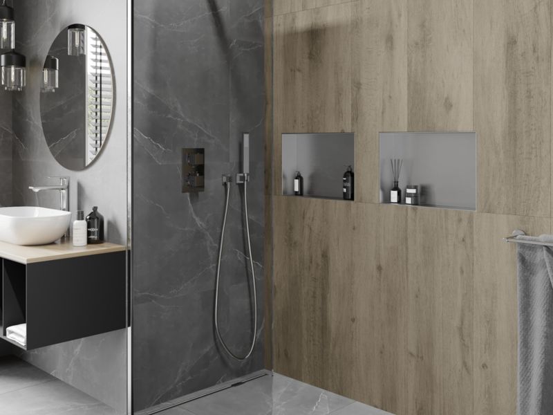 Indbygget hylde Mexen X-Wall-NR inox 45 x 30 cm 1 stk.