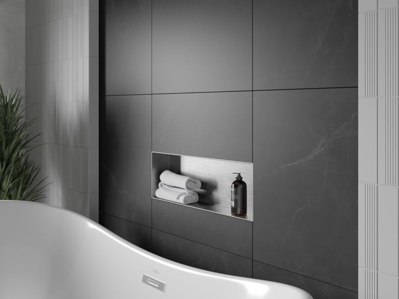 Indbygget hylde Mexen X-Wall-NR inox 60 x 20 cm 1 stk.