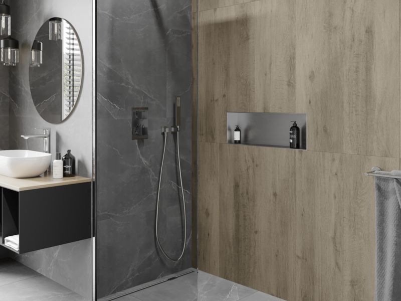 Indbygget hylde Mexen X-Wall-NR inox 60 x 20 cm 1 stk.