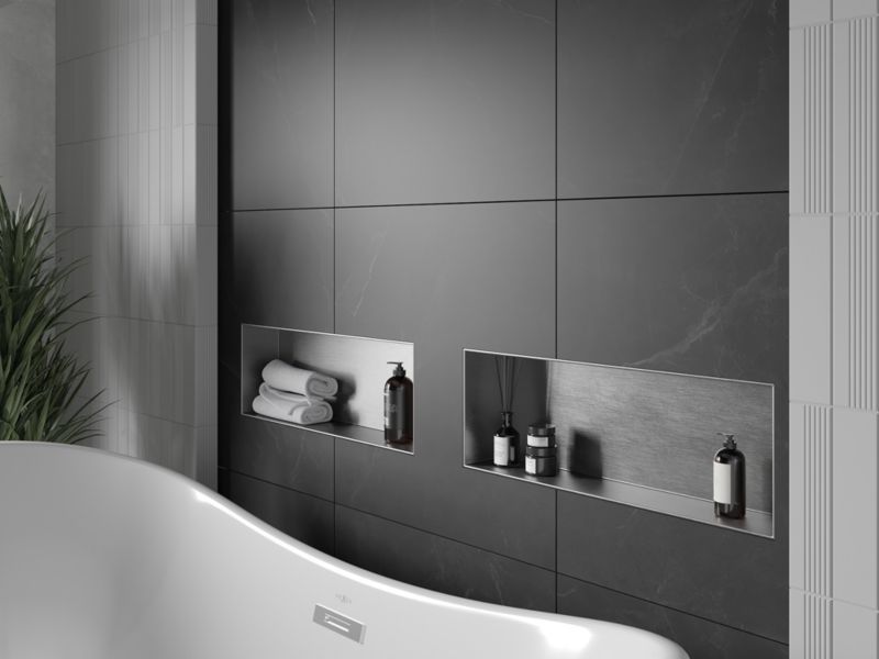 Indbygget hylde Mexen X-Wall-NR inox 60 x 20 cm 1 stk.