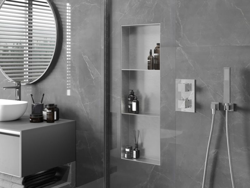 Indbygningshylde Mexen X-Wall-NR inox 90x30 cm 1 stk.