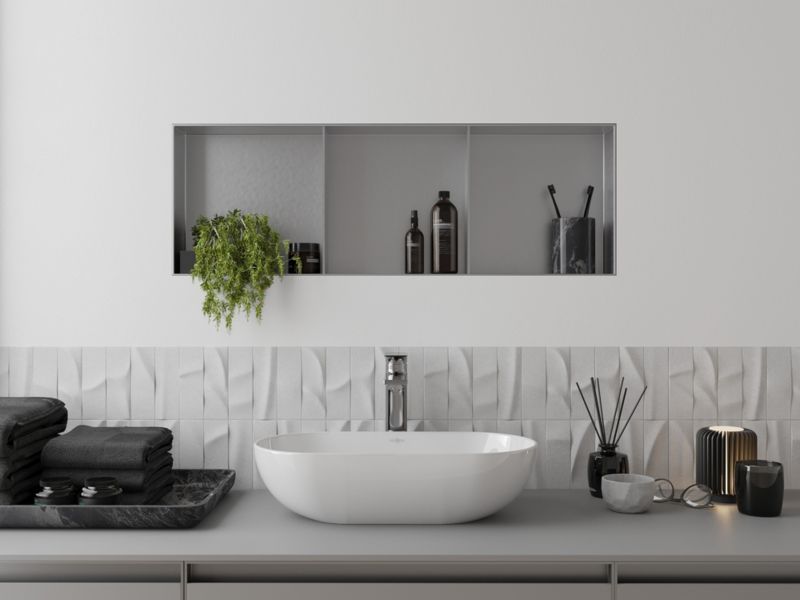 Indbygningshylde Mexen X-Wall-NR inox 90x30 cm 1 stk.