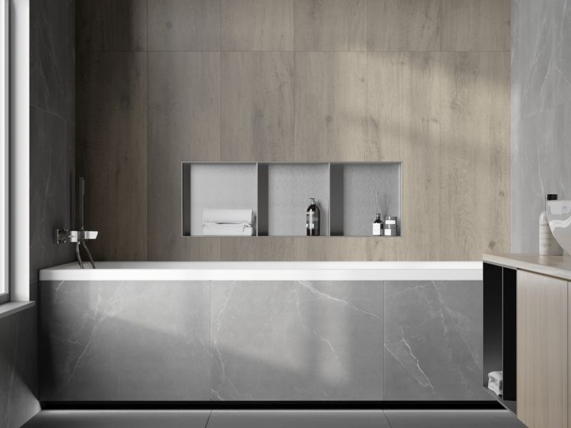 Indbygningshylde Mexen X-Wall-NR inox 90x30 cm 1 stk.
