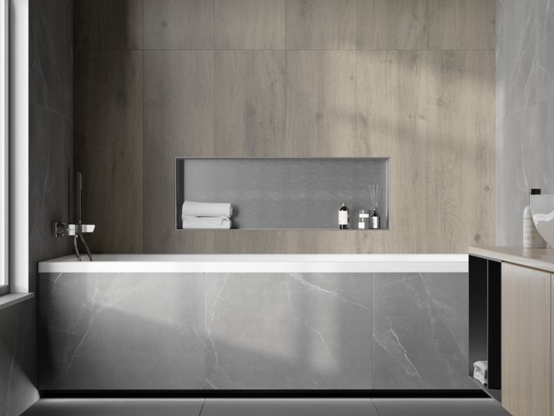 Indbygget hylde Mexen X-Wall-NR inox 90 x 30 cm 1911903010 1 stk.