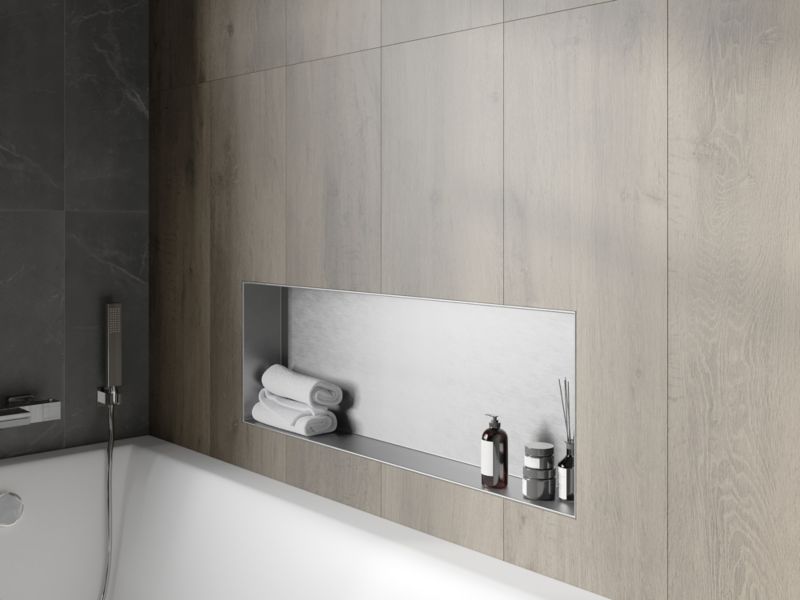 Indbygget hylde Mexen X-Wall-NR inox 90 x 30 cm 1911903010 1 stk.