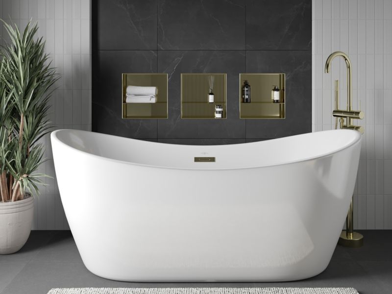Indbygget hylde Mexen X-Wall-NR i guld 30 x 30 cm, 1 stk.
