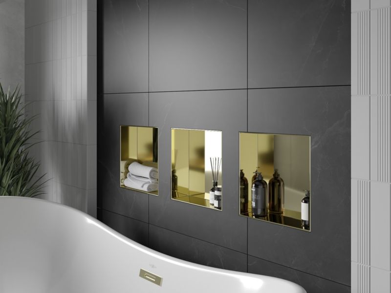 Indbygget hylde Mexen X-Wall-NR i guld 30 x 30 cm 1951303010 1 stk.