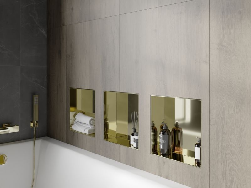 Indbygget hylde Mexen X-Wall-NR i guld 30 x 30 cm 1951303010 1 stk.