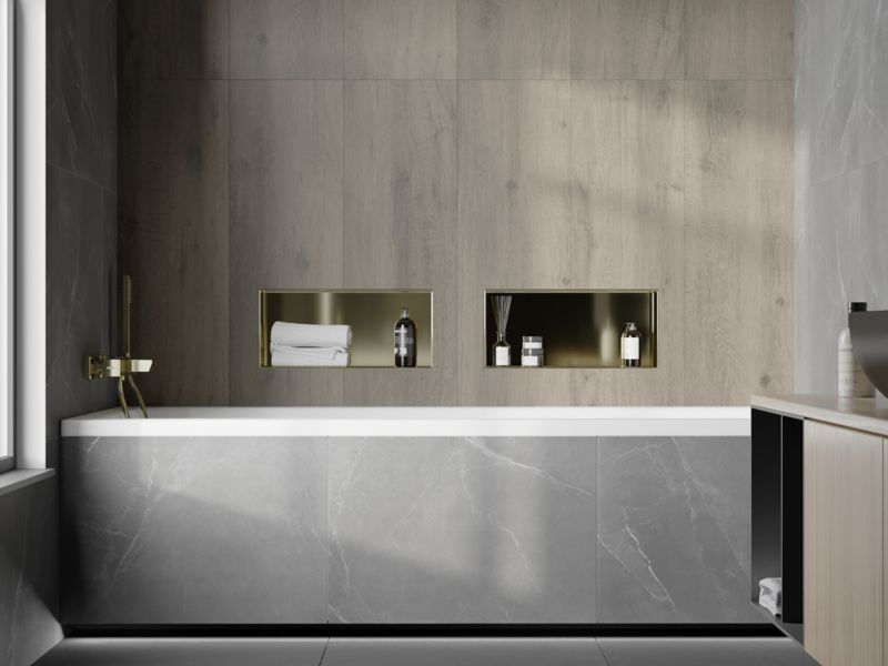 Indbygget hylde Mexen X-Wall-NR i guld 45 x 20 cm, 1 stk.