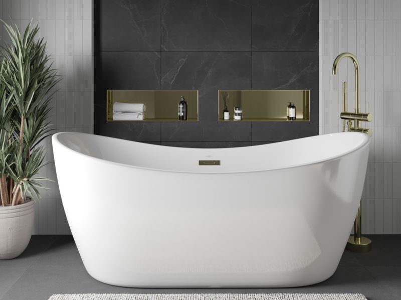 Indbygget hylde Mexen X-Wall-NR i guld 60 x 20 cm, 1 stk.