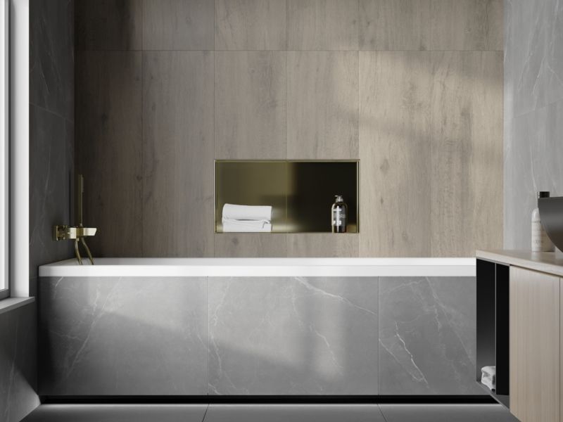 Indbygget hylde Mexen X-Wall-NR i guld 60 x 30 cm, 1 stk.
